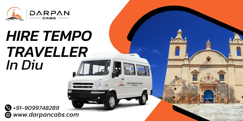 Hire Tempo Traveller in Diu | Tempo Traveller on Rent in Diu - Darpan Cabs